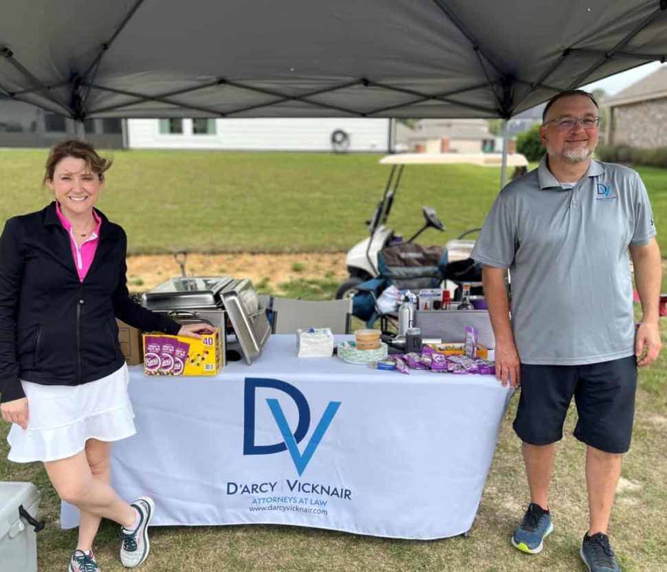 D'Arcy Vicknair, Sponsor of CIAC Golf Tournament, is Awarded "Best Tent" D'Arcy Vicknair